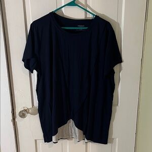 Motherhood Maternity Nursing Navy Short Sleeve Tee